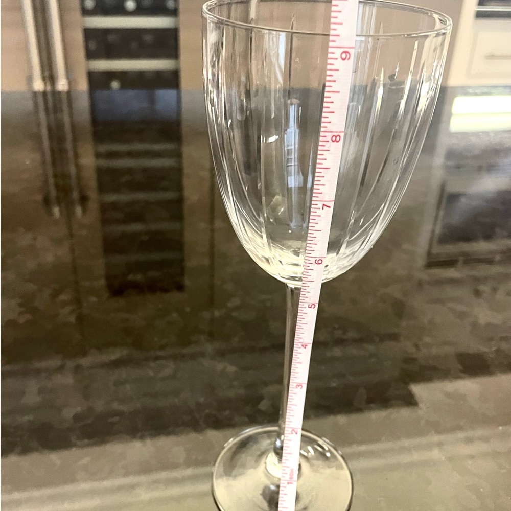 Lenox Crystal Wine Glasses Staccato Pattern Set of 4 Perfect Condition - Picture 8 of 8